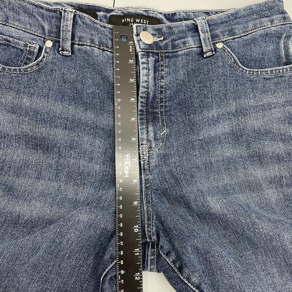 Nine West Eastend Capri Jeans Cropped Roll Cuff Denim Womens 12 - Picture 11 of 12